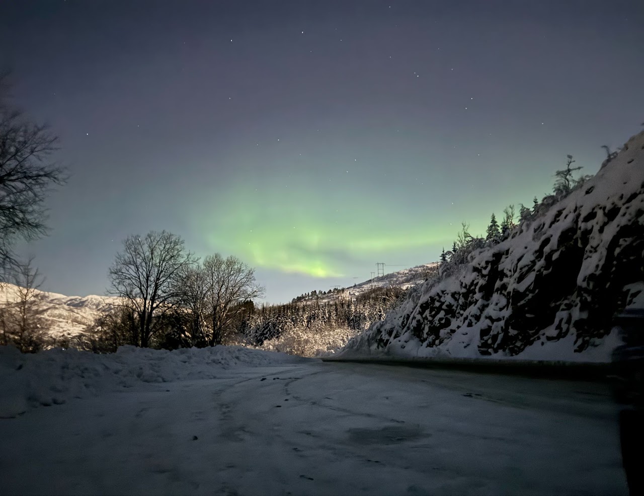 Winter landscape in Riksgränsen, Sweden