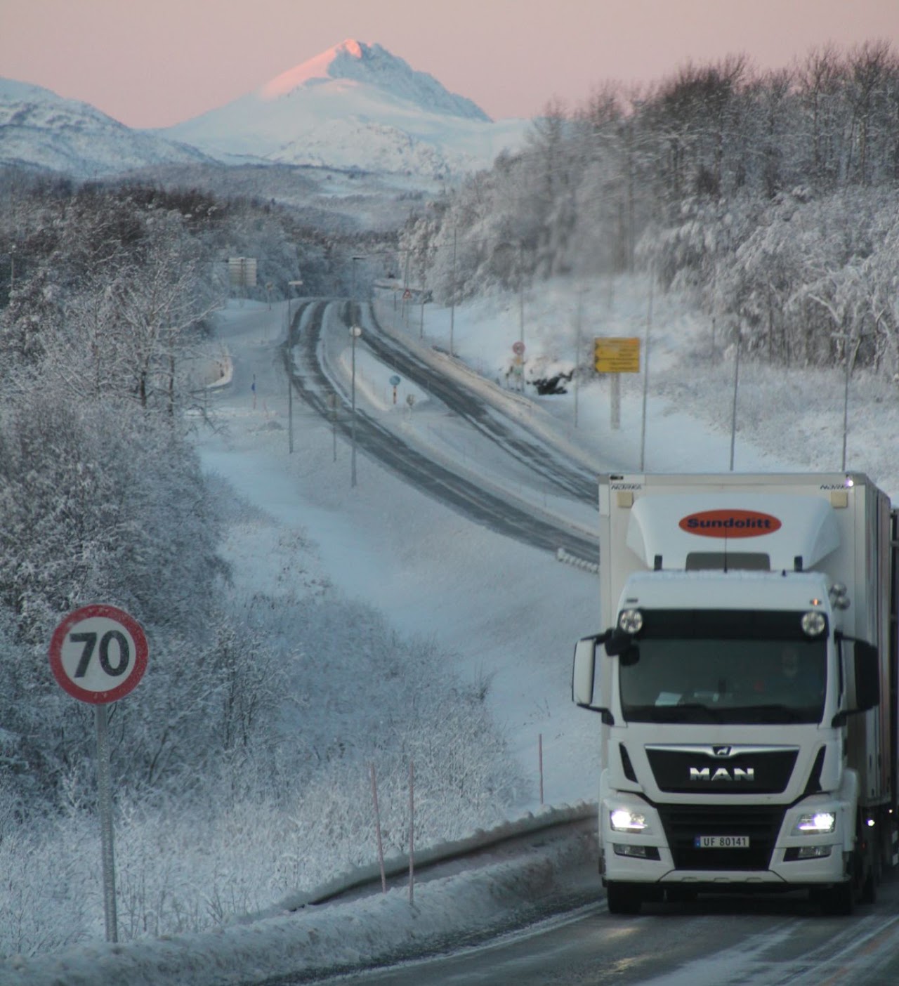 Landscape along the E10 in Norway